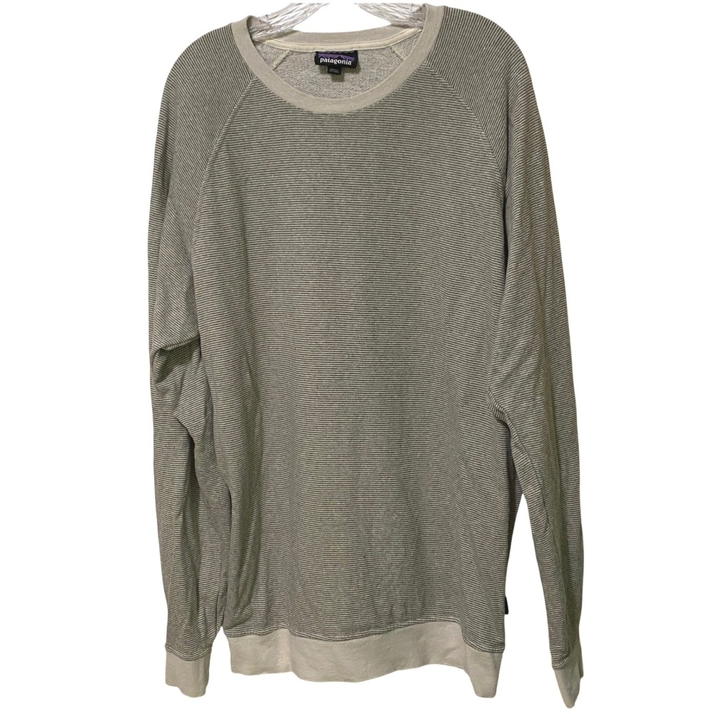 Patagonia Trail Harbor Crewneck Sweatshirt XL French Terry Raglan Sleeve Hipster